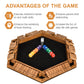 BIVOMON Shut The Box Dice Game for 1-6 Players, Wooden Table Math Game, Medium Size, Ideal for Family Fun and Parties