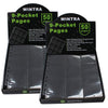 Wintra 1800 Pockets Trading Card Pages, 9-Pocket Side-Loading Card Sleeves Protectors, Sports Card Collector Album Sheets For Ring Binder(100 Background Pages)
