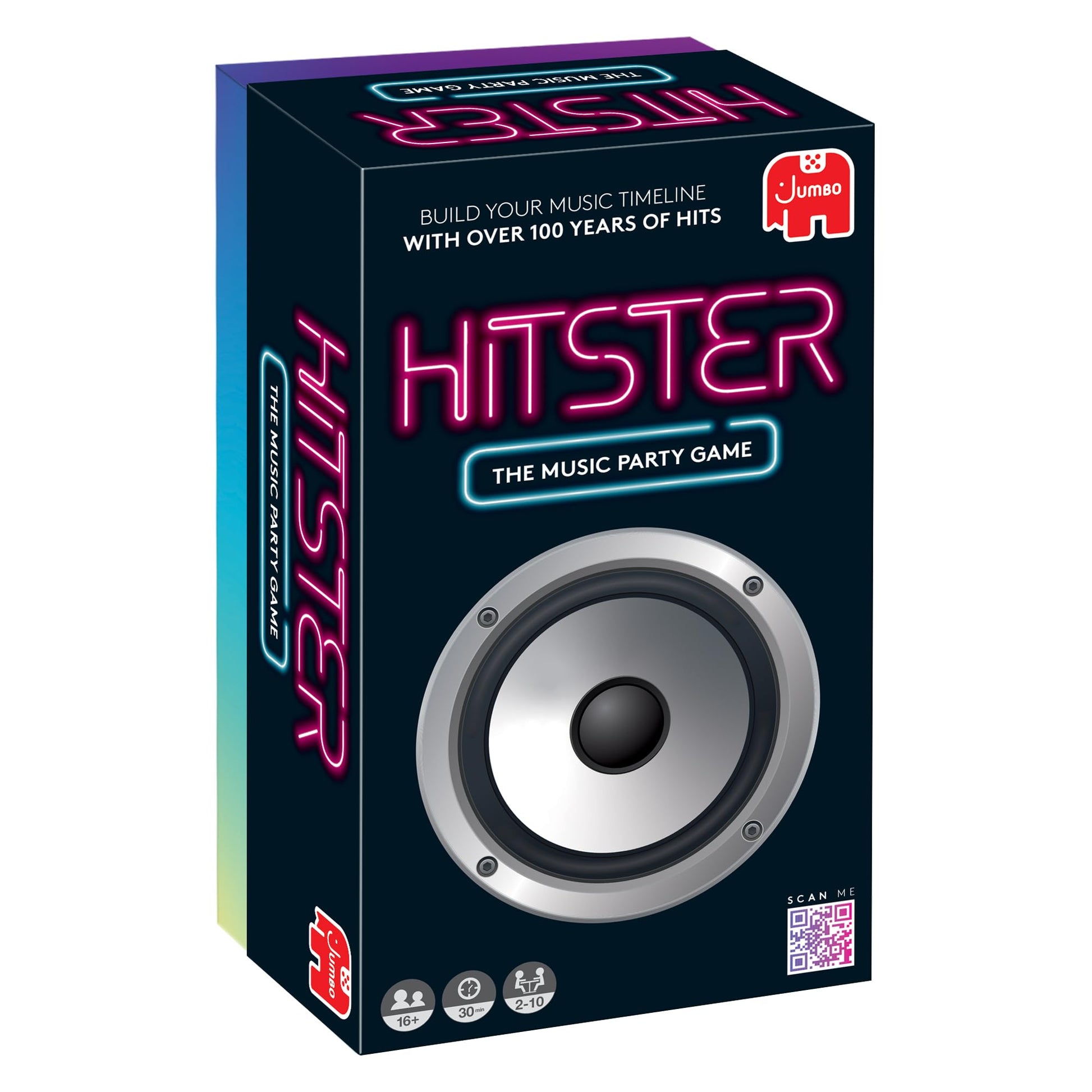 Hitster - The Music Party Board Game  Card Game  Fun Music Quiz Game  2-10 Players - 300+ Iconic Music Hits - Great for Game Nights  Date Nights  Parties  mature-themed and Family Games - Jumbo (UK Edition)