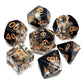 Creebuy 7Pcs Dnd Game Dice Set For Dungeon And Dragons D&D Rpg Pathfinder Table Games Transparent Mix Black Cloud Polyhedral Dic