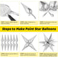 72 Pcs Star Balloons, Big 26 Inch Star Cone Balloons Metallic, Colorful Starburst Balloons Foil, Spike Balloons For Birthday, We