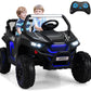 Olakids 2 Seater Ride On Car For Kids, 12V Utv Kids' Electric Vehicles With Remote Control, Spring Suspension, Soft Start, Music Bluetooth Fm, Battery Powered For Ages 3-8 (Jet Black)