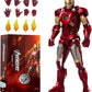 Uxouyic Ir?nman Movie Series - Collectible Ir?nman Action Figure Metal Painting 20 Joints Movable Model Toys (7 Inches) (Mark 7)