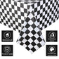 Checkered Race Car Party Supplies Including Plastic Disposable Black And White Checkered Flag Tablecloth Table Cover And Race Ca