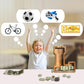 Wooden Letter Piggy Bank for Kids,9inch Kids Money Bank with LED Lights, Alphabet Coin Jar(A-Z), Birthday Gift for Kids, Toys fo