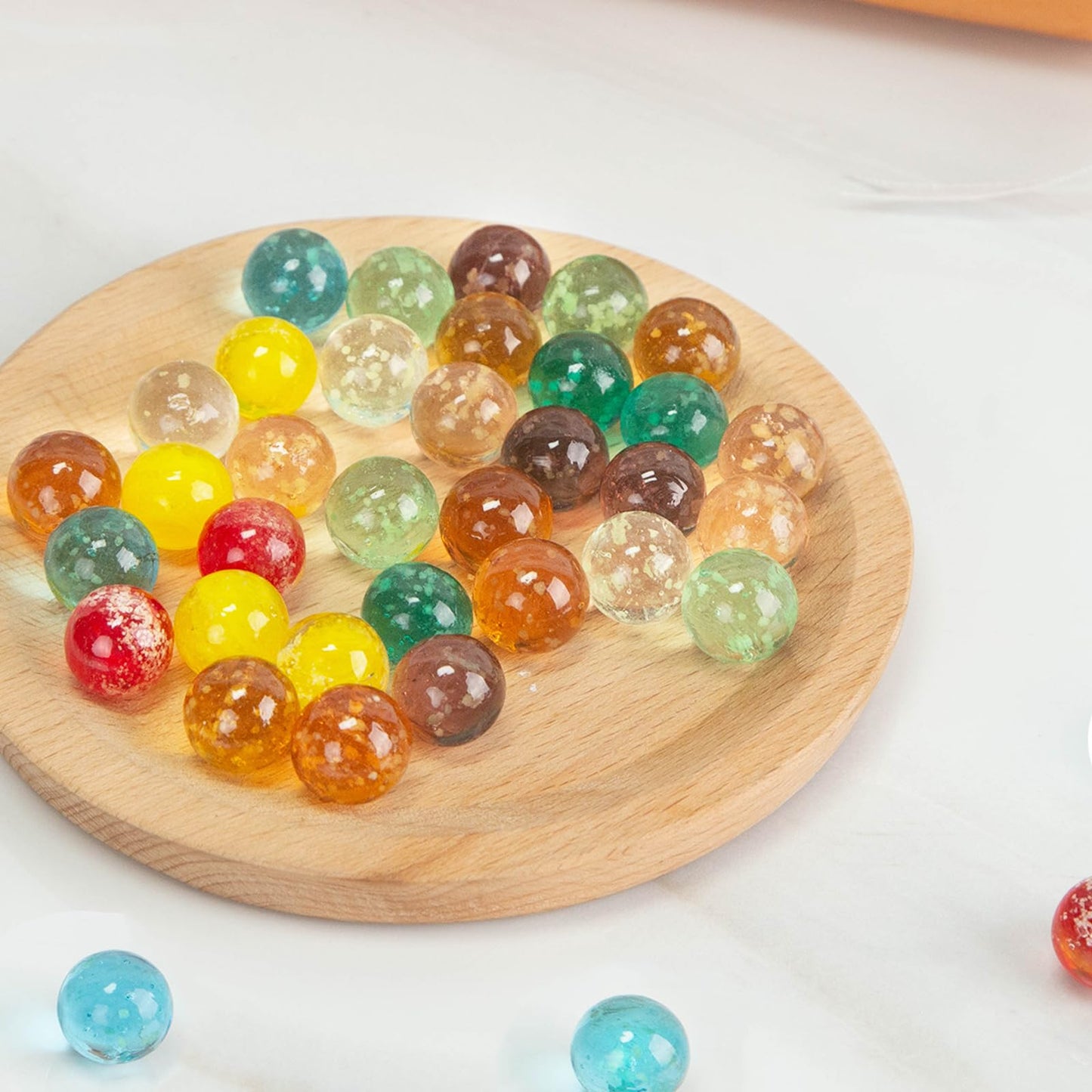 Mcpinky 36Pcs Marbles Glow In The Dark, Handmade Glass Marbles 0.6Inch/16Mm Luminous Glass Marbles For Boys And Girls