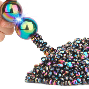 Magnet Slime Putty Party Favors, Fidget Toy Magnet Ferrite Putty Beads, Hematite Magnetic Stones Eggs With 1.26 Inch Magnet Balls, Cool Desk Toy, Edc Toy Science Kit Gift