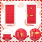 Red Tooth Fairy Door Kit With Accessories - Mini Wooden Festive Set for Fairy Tale Education  Learning Decoration  DIY Craft Activities