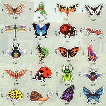 Detickers Bug Stickers For Kids Insect Stickers For Scrapbooking For Teachers Stickers For Water Bottles Waterproof Insect Stick
