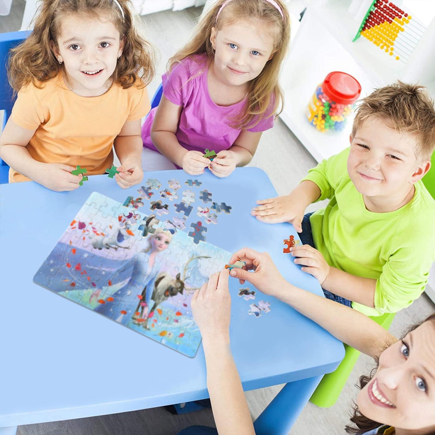 Lelemon Puzzles For Kids Ages 4-8,60 Piece Puzzles For Kids Ages 4-6,Cool Jigsaw Puzzles Kids Puzzles In A Metal Box,Educational Learning Puzzle Games Puzzle Toys Gifts For Girls And Boys