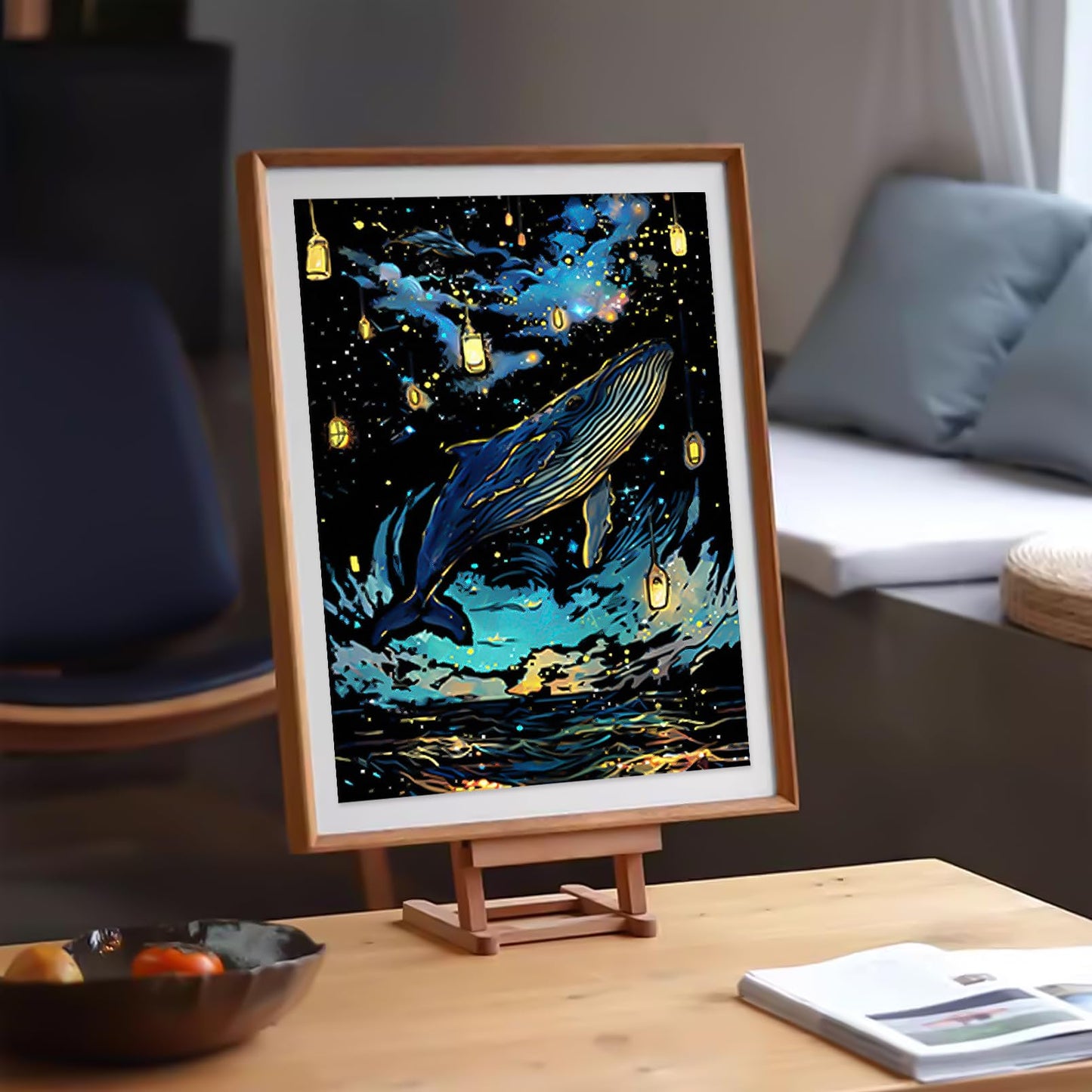 8 Sheet Noctilucent Scratch Art Rainbow Painting Paper with Pen / Cleaning Brush, Glow in The Dark Engraving Scratchboard(A4) fo