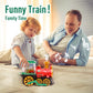Electric Steam Train Toy For Toddlers 3-5,Bump And Go Truck W/Steam Locomotive,Smoke,Light & Sound, 360 Rotation Christmas Train