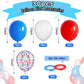 Paready Red And Blue Latex Balloons, 30 Pcs 12 Inch White And Red Blue Confetti Balloons With Ribbons For 4Th Of July Independen