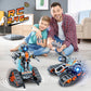 Hogokids 5 In 1 Stem Building Set With Led Light - App & Remote Controlled Cars Building Toys Kit, Rc Robot Tank Sleigh Tracked Racer 604 Pcs, Toy Gifts For Kids Boys Girls Ages 6 7 8 9 10 11 12+ Year