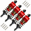 Toomod 50MM RC Shock Absorbers Kit - Aluminum, Red - Upgrade for Tamiya TT-01 TT-02 M03 M04 M05 M06 TA05 1:10