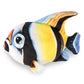 Real Planet Sea Life Plush - Soft Stuffed Animal Gift For Kids All Ages, Sea Ocean Fishing Plushie, Fun Christmas Birthday Gifts (Striped Angel Fish, 6.5') (Black/Yellow)