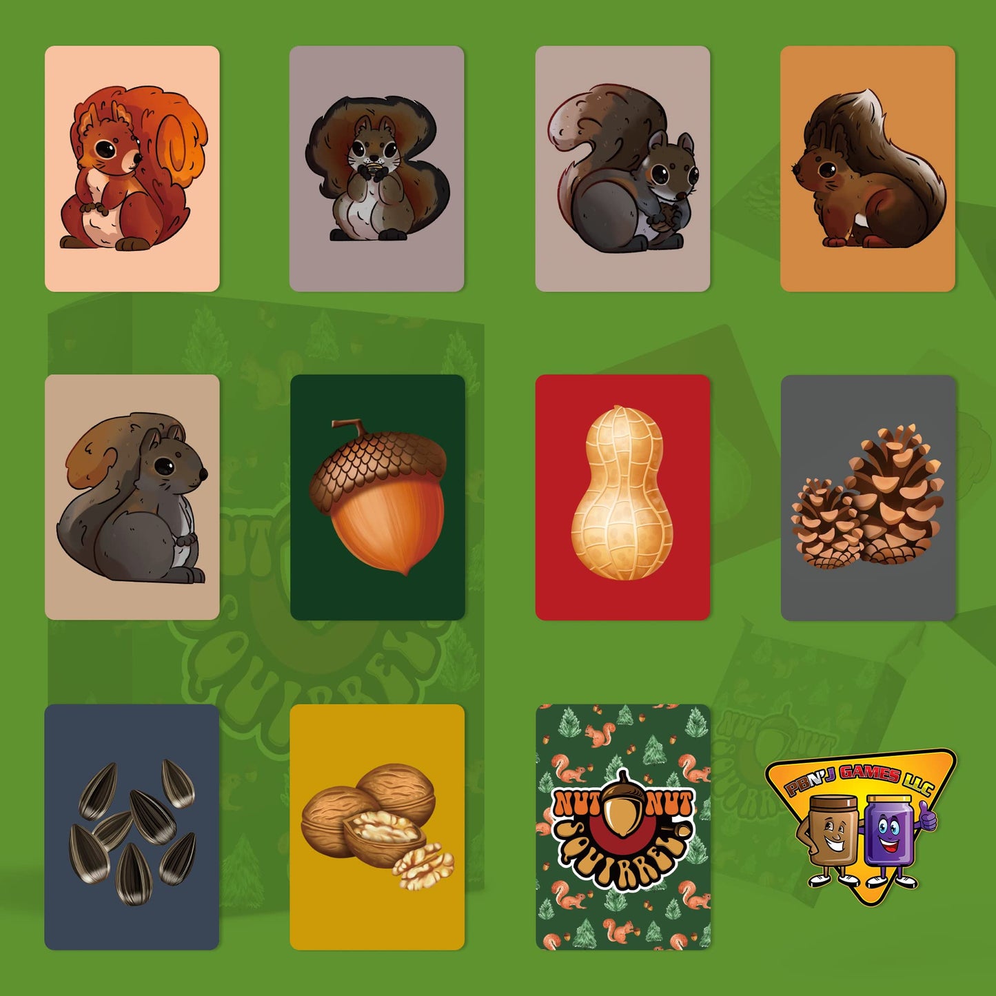 PBN'J Games LLC Nut Nut Squirrel! Card Game - Fun for Kids & Families, Ages 4+, Multicolor, Mom's Choice Award Winner