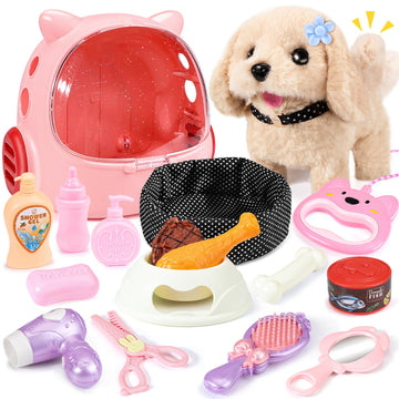 Eohemeral 23 Pcs Pet Dog Toys for Girls, Toys for 3 4 5 6 7 8 Year Old Girls Boys, Puppy Toy for Kids, Walking Barking Dog Toy &