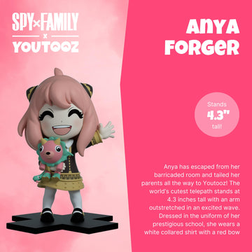 Youtooz Anya Forger 4.3' Vinyl Figure, Official Licensed Telepath Anya With Chimera Collectible From Anime Spy X Family, By Youtooz Spy X Family Collection