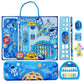 Funblast Space Theme Stationery Box For Kids  School Stationery Supplies, Kawaii Stationery Set, Pencil Box, Ruler, Eraser, Sha