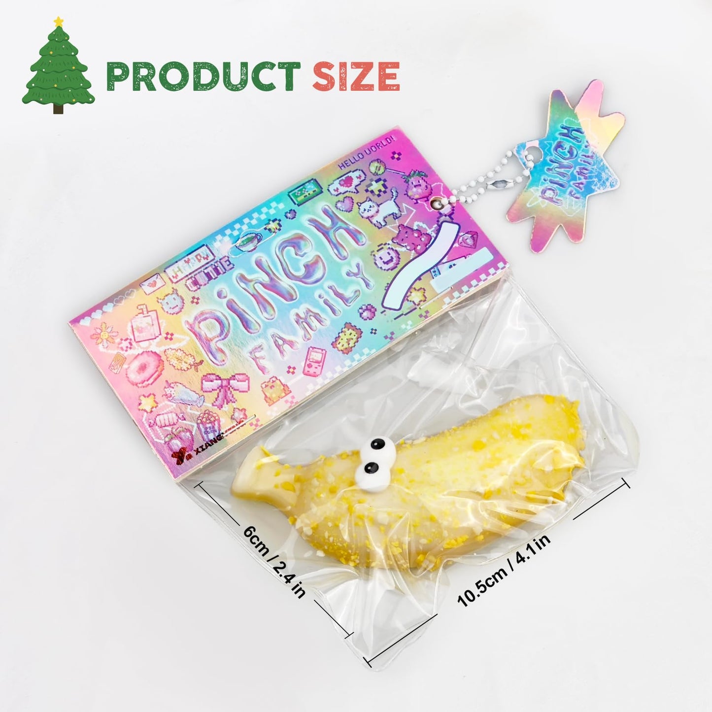 Taba Squishy Toys Valentines Cute Kawaii Cat Paw Squeeze Toys  Sticky Squishy Fidget Toys Silicone Squeeze Toy for Stress Relief Cute Soft Toys Best Valentines Gift for Anniversary (Banana)