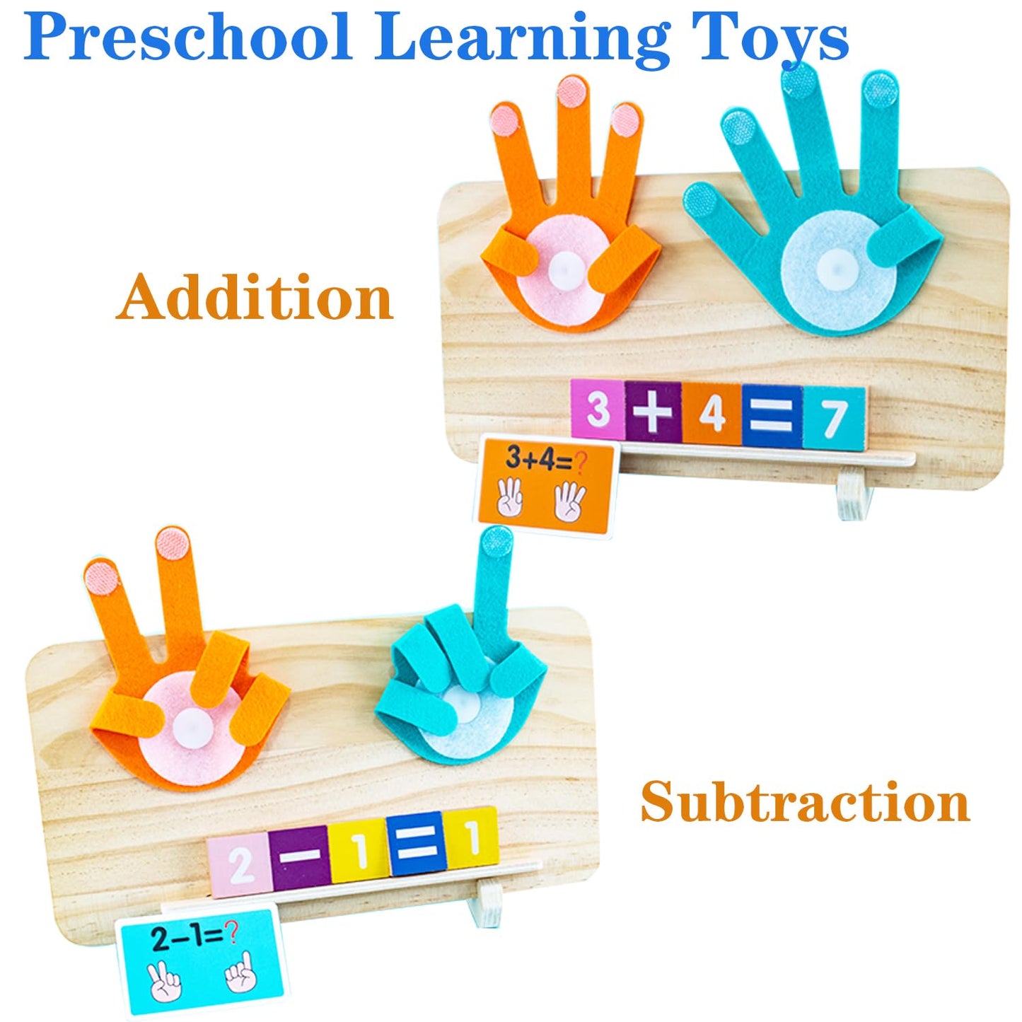 Montessori Toys For 3 4 5 Year Old,Double-Sided Preschool Learning Toys For Toddlers Age 2-4,Educational Math Manipulatives Numb