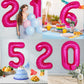 40 Inch Giant Hot Pink Number 13 Balloon, Helium Mylar Foil Number Balloons For Birthday Party, 13Th Birthday Decorations For Ki
