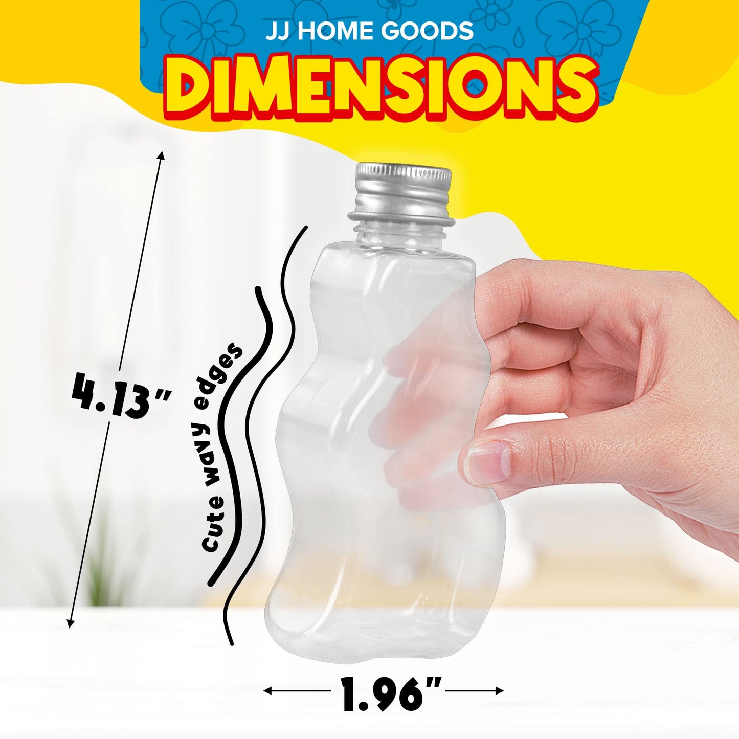 JJ CARE Sand Art Bottles [12 Wave-Shaped Sand Bottles + 6 Small & 6 Large Funnels] Plastic Sand Art Containers for Kids, Sand Ar