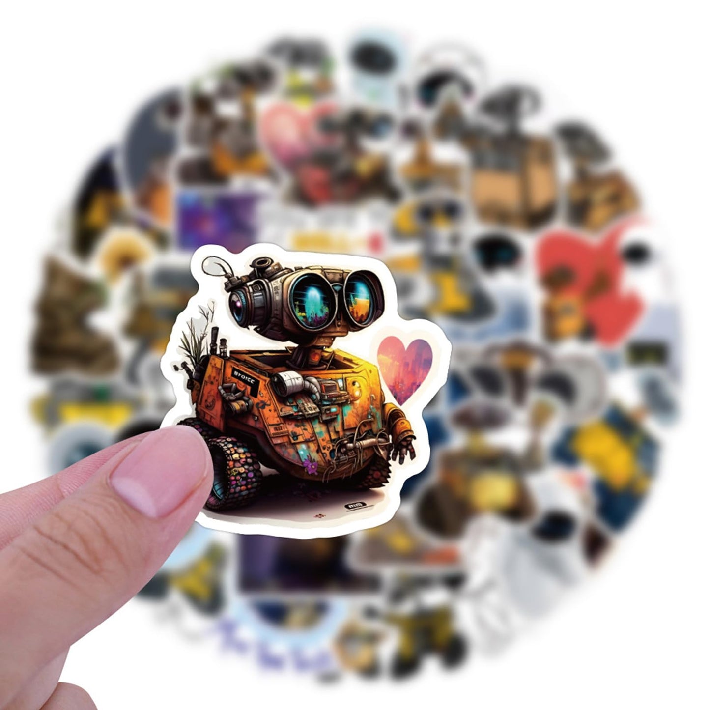 50 Pcs Walle Stickers Waterproof Vinyl Stickers For Water Bottles Laptop Skateboard Luggage Computer Stickers For Teens Girls Ki