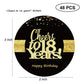 Sumerk 48 Pcs Cheers To 18 Stickers Large Bottle Stickers 18Th Birthday Stickers Card Seals 2 Inches Round Happy Birthday Party