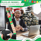 Poen 3 Pcs Winter Mini Inflatable Tube Man Gift Wacky Waving Inflatable Tube Guy With Blower Desktop Mini Dancer Tubes Man Gift For Winter Man Women Birthday Party Decoration(Elf)