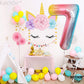 Katchon, Giant Rainbow Number 7 Balloon - 40 Inch | 7Th Birthday Balloon For 7Th Birthday Decorations | 7 Balloons For Birthday | Seven Balloon Number | 7 Year Old Balloon For 7 Year Decorations