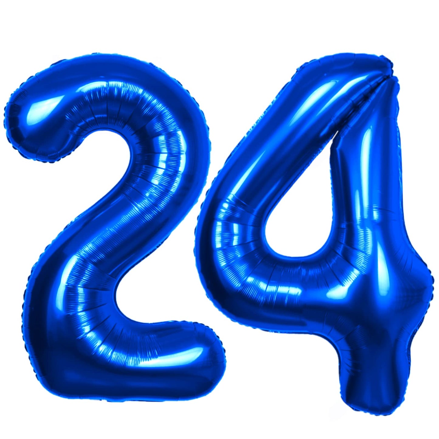 40 Inch Number 24 Balloon Blue Jumbo Giant Big Large Number 24 Foil Mylar Blue Balloons 42Th Birthday Party Anniversary Decorati