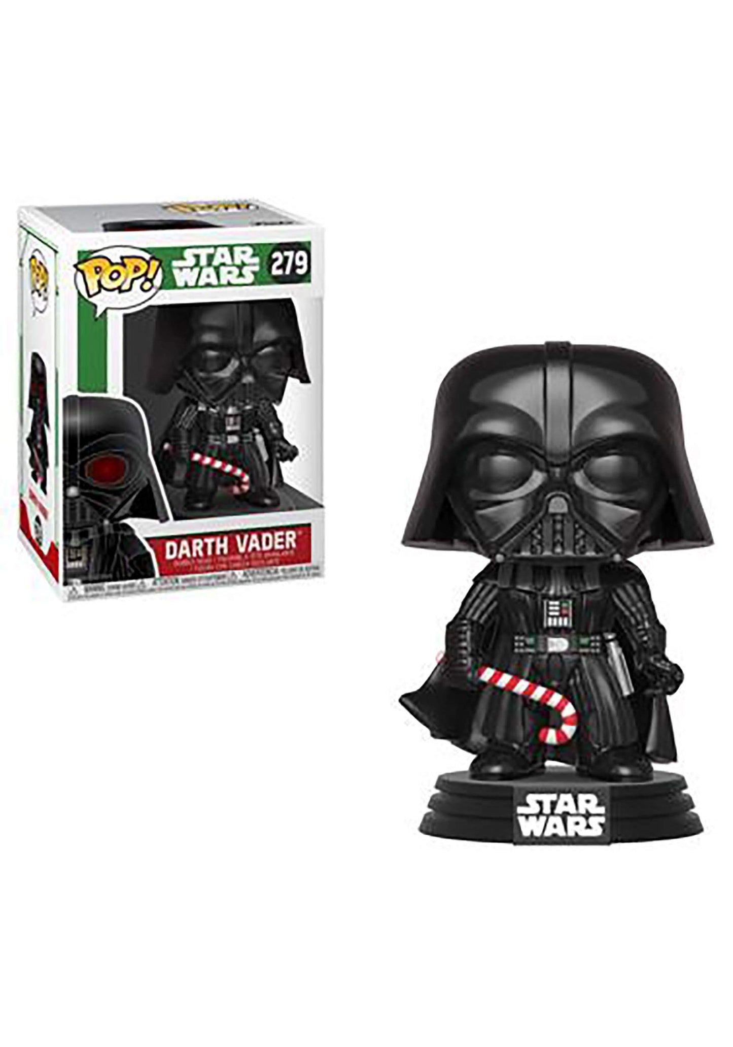 Funko Pop Star Wars: Holiday - Darth Vader With Candy Cane (Styles May Vary) Collectible Figure, Multicolor