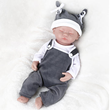 Ivita 15 Inch Full Body Silicone Reborn Baby Doll Boy,Not Vinyl Material Dolls,Platinum Silicone Doll Lifelike Newborn Baby Doll