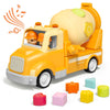 Cement Mixer Truck Construction Car Toys For Kids, Construction Car with Sound and Light, Shape Sorter Learning & Education Pres