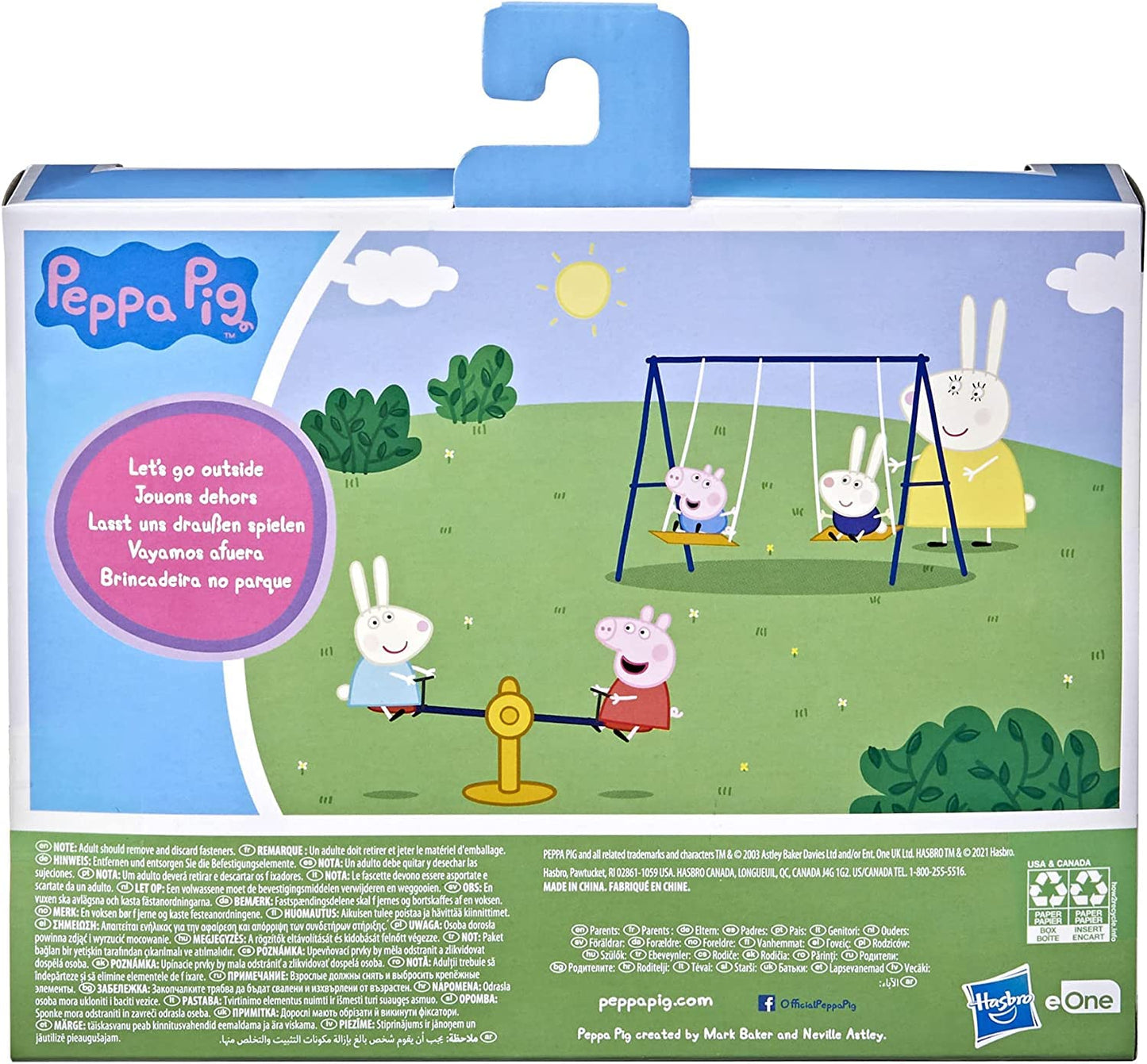 Peppa Pig Peppas Adventures Peppas Outside Fun Preschool Toy, with 2 Figures and 3 Accessories, Ages 3 and Up