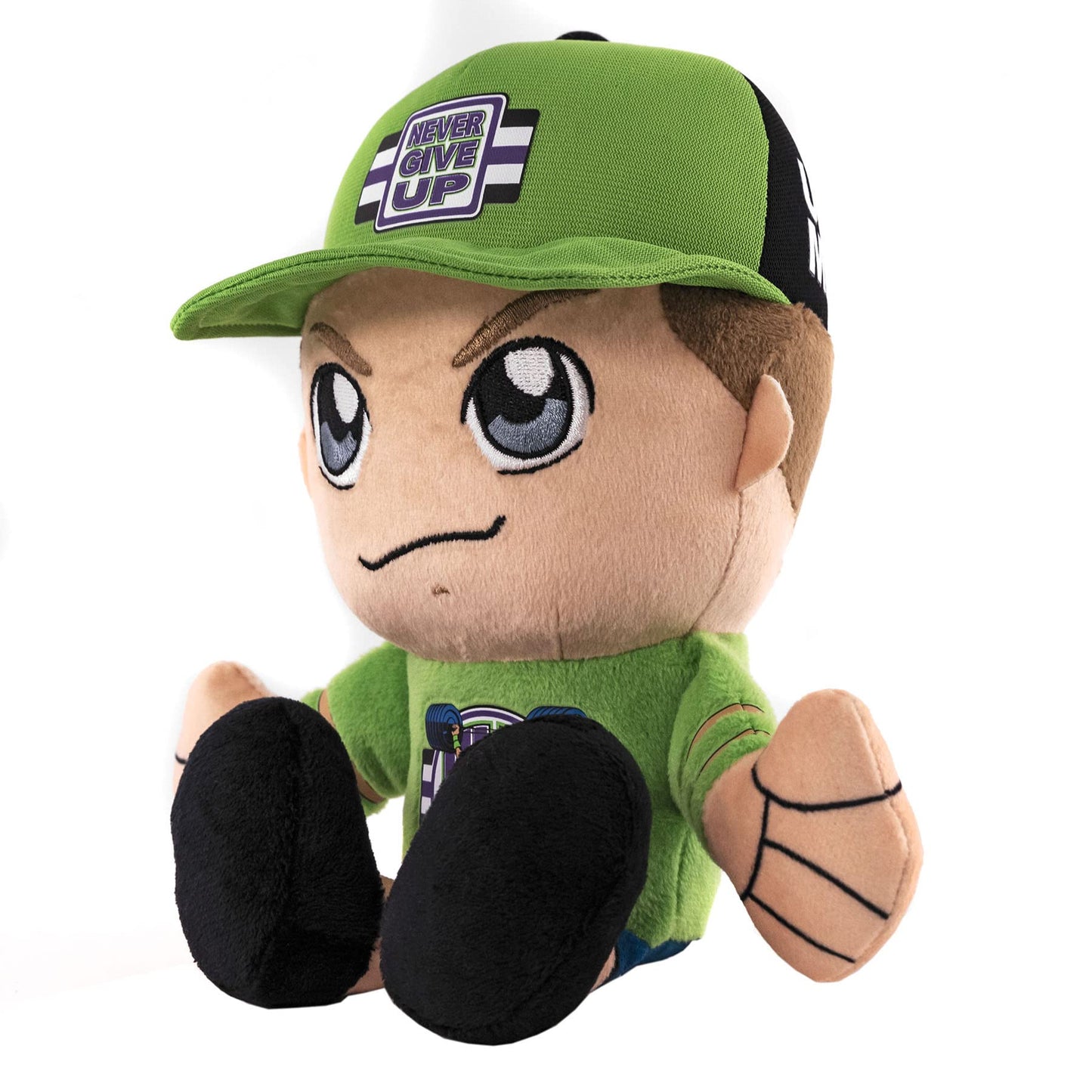 Bleacher Creatures John Cena Plush Toy - 8" Soft Chibi Doll, Crystal Velboa Polyester, WWE Wrestling Superstar