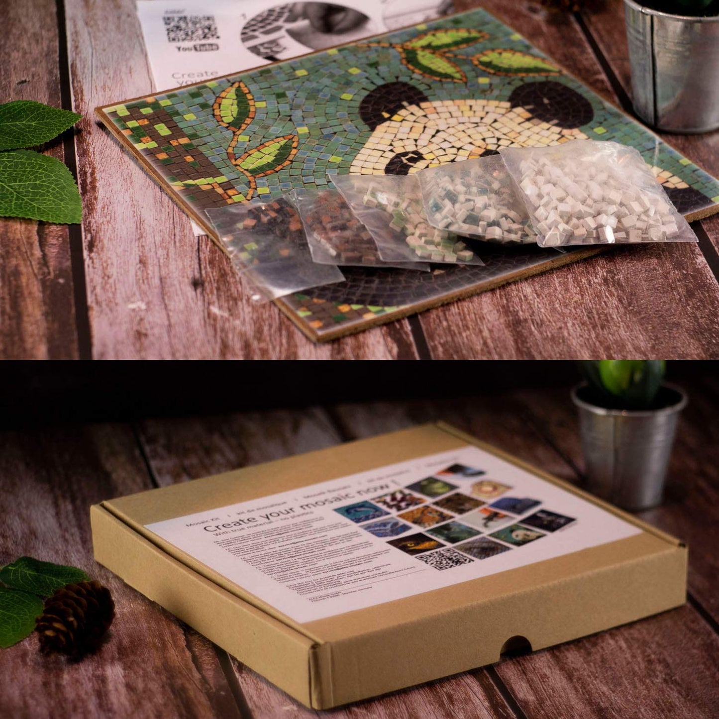 Art And Craft Kits For Adults: Make Your Own Mosaic, Square 20X20Cm Or 7Inch Fish