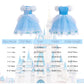 Dllying Cinderella Dresses For Girls Little Kids Toddler Princess Fancy Dress Up Clothes + Accessories Halloween Christmas Carni