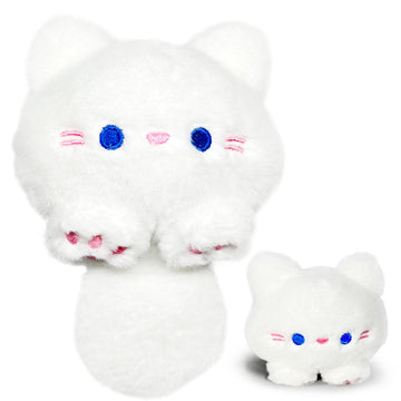 White Cat Stuffed Animals, Kawaii Cat Plushies For Girls And Boys, Soft Cats Mini Plush Toy Keychain, Fun Cuddly Plush Toys For