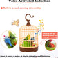 Hwd Voice-Activated Induction Birds Birdcage Toy, Talking Chirping Fluttering Parrot Birds Toys Gifts For Baby Toddler Kids Children (B)
