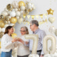 70Th Birthday Decorations Sand White Gold,70Th Birthday Balloon Arch Garland Kit With Happy 70Th Birthday Number 70 Foil Balloon