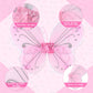 Chivao 10 Pieces Fairy Wings Butterfly Wings Wedding Decoration Costume Birthday Christmas Party Favors For Boys Girls(Pink)