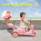 Okybaby 2 Seats Kids Motorcycle, 12V Ride On Electric Motorcycle, 3 Wheels Kids Motorbike With Usb, Bluetooth, Light, Storage Bo