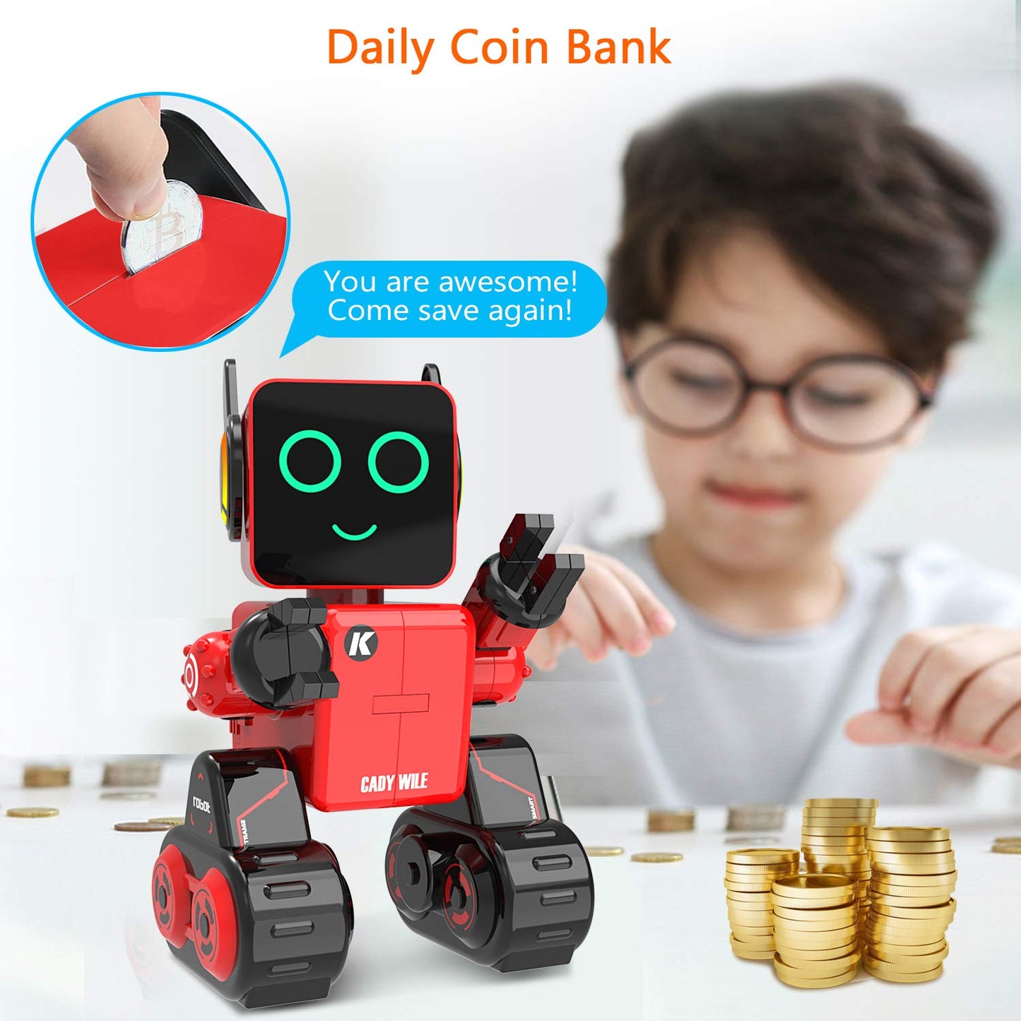 Zechuan Robot Toy For Kids, Remote Control Intelligent Programming Rc Robot, Suitable For Music, Dancing, Talk, Play As A Gift F