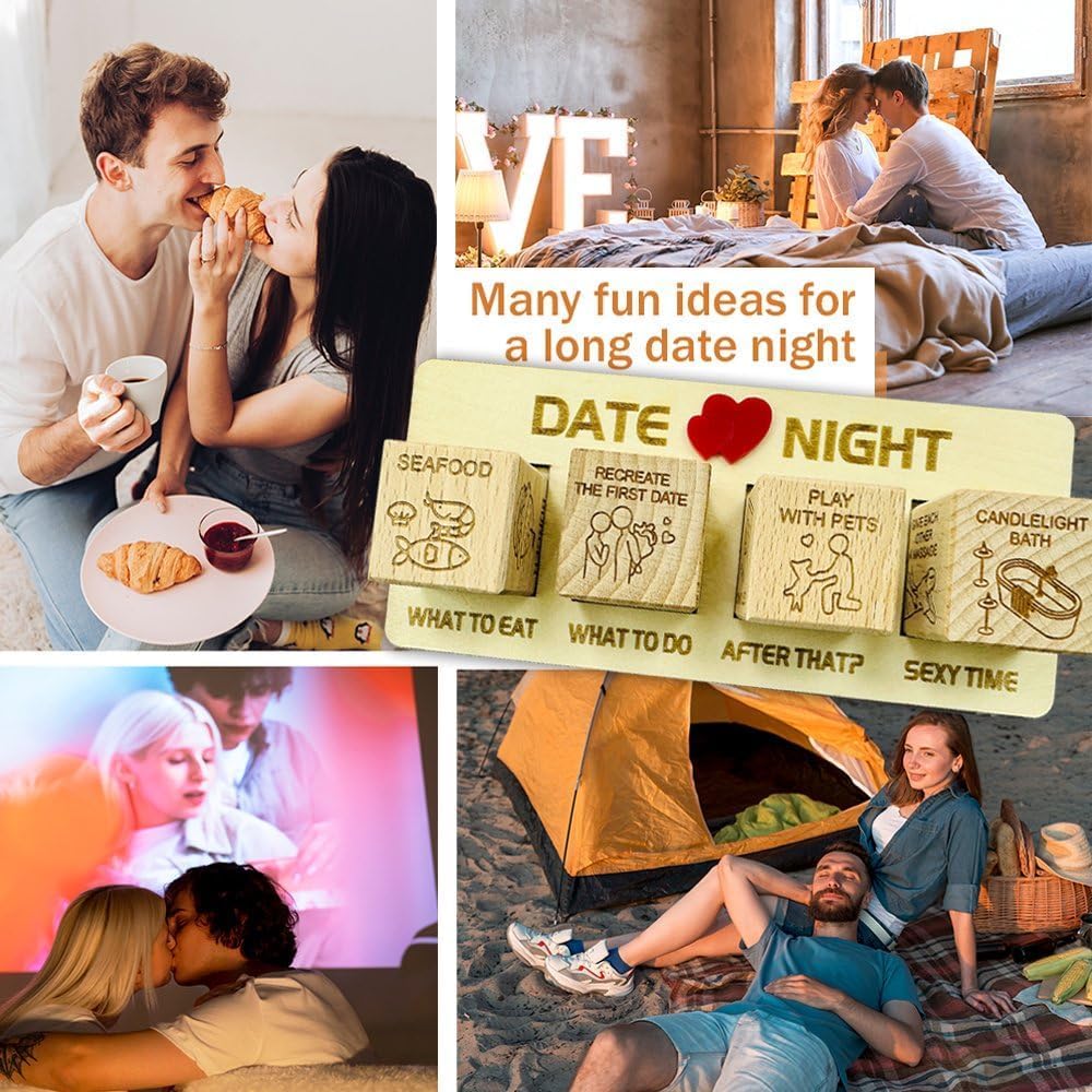 2024 New Date Night Dice For Couples, The Dicey Date Game, Activity Dice, Take Out Dice, Love Dice, Food Decision Dice, Date Ide