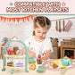 Wooden Cake Toys Tea Party Set, Desserts Food Toy with Cupcake Stand, Kids Pretend Play Kitchen Accessories, Wooden Play Food Se