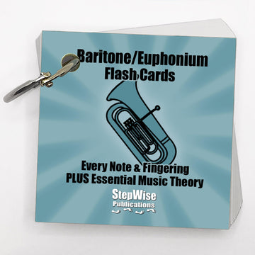 Music Flash Cards: Notes, Fingerings, & Music Theory (Euphonium/Baritone)