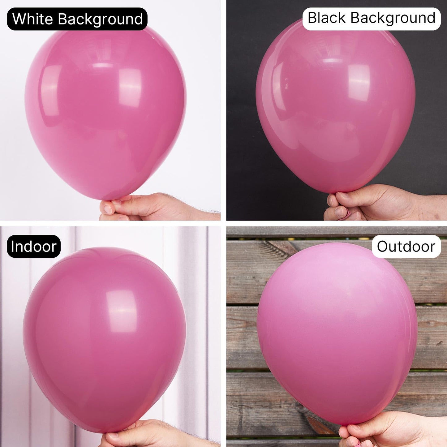 Partywoo Hot Pink Balloons, 142 Pcs Dark Pink Balloons Different Sizes Pack Of 18 Inch 12 Inch 10 Inch 5 Inch Magenta Pink Balloons For Balloon Garland Or Balloon Arch As Party Decorations, Pink-Y01